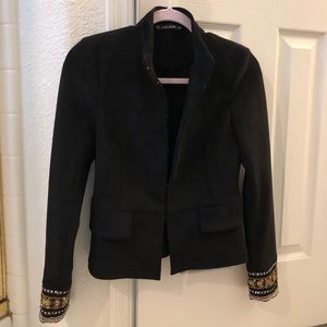 COPY - ZARA suede leather jacket with embroidered…